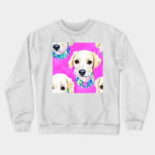 Terriers on hot pink Crewneck Sweatshirt